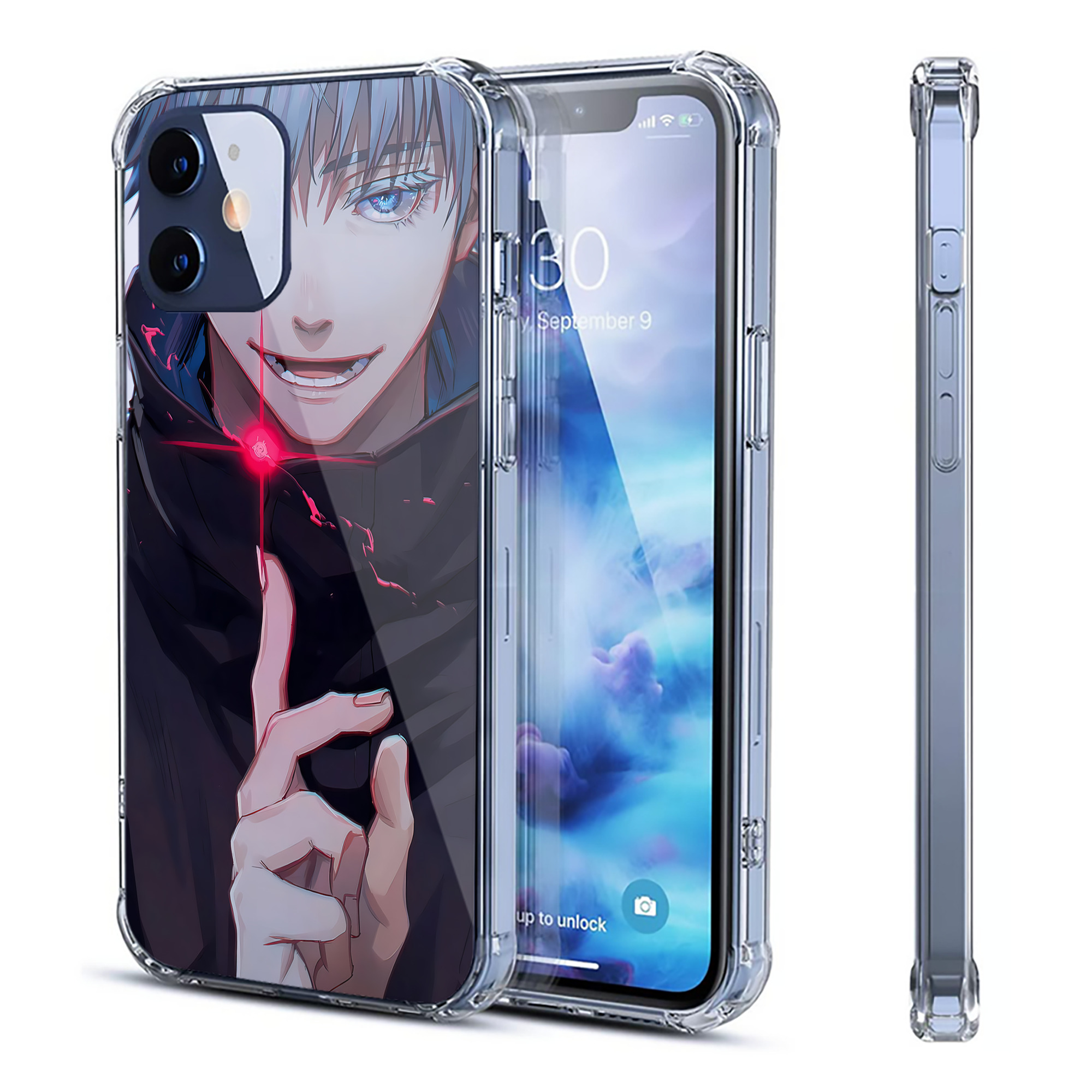 （画像用） 呪術廻戦 Jujutsu Kaisen 【iPhone 12シリーズ対応】透明スマホケース（クリアソフトケース）